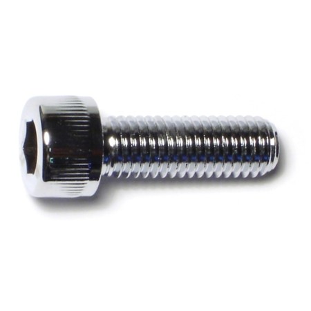 MIDWEST FASTENER M10-1.50 Socket Head Cap Screw, Chrome Plated Steel, 30 mm Length, 10 PK 74443